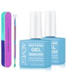 Gel Nail Polish Remover Set | 2-Piece Shellac & UV Nail Polish Remover - Fast 3-6 Minute Pull Off Safe for Acrylic Nails with Accessories - Buy Online on GoSupps.com