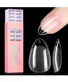 360PCS AILLSA Short Almond Nail Tips - Half Matte Soft Gel False Nails for DIY Press On Extensions - Clear Acrylic Gelly Tips - Valentine's Day Gift - 12 Sizes - Buy Online on GoSupps.com