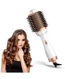 Hyadry 3-in-1 Warm Air Brush | Professional Round Hot Air Brush for Curling Smoothing & Volume - International Shipping Available - Buy Online on GoSupps.com