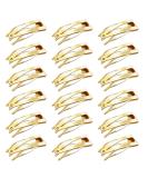 Mbsomnus 18pcs Double Grip Snap Hair Clips - Gold | Hair Barrettes for Women, Girls, Salon Styling - Hair Accessories - Buy Online on GoSupps.com