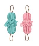 Songaa Bath Shower Loofah Sponge - 2 Pack Exfoliating Back Scrubber with Rope Handles for Men & Women - Long Stretch Body Scrub (Blue & Pink - Buy Online on GoSupps.com