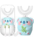 Buy Cartoon Kids U Shaped Electric Toothbrush - 360 Sonic Cleaning 4 Brush Heads Waterproof Age 8-15 - Blue Koala Design - Buy Online on GoSupps.com