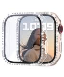 Cuteey 2 Pack Bling Case & Screen Protector for Apple Watch SE/Series 6/5/4 - Full Protection 40mm Clear/Clear - Buy Online on GoSupps.com