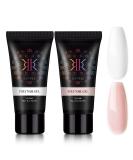 Rstyle Poly Nail Gel - 2x30ml Pink Art Acrylic Gel for Perfect Nails | UV/LED Manicure & Nail Extensions | Professional Strength & Natural Look - Buy Online on GoSupps.com