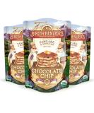 Birch Benders Organic Chocolate Chip Pancake & Waffle Mix - 3 Pack, 1 lb Each - Whole Grain, Non-GMO - Buy Online on GoSupps.com