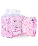 Landofgenie Adult Diapers - Pink Printed Medium Size (28-38) - 10 Pieces - Comfortable Nighttime Underwear for Adults - Buy Online on GoSupps.com