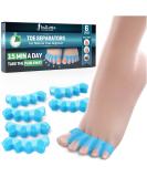 Universal Size 3 Pairs Toe Separators - Toe Spacers for Overlapping Toes, Bunions, and Tightness Relief - Blue - Buy Online on GoSupps.com