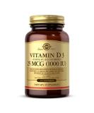 Solgar Vitamin D3 25 mcg (1000 IU) - Bone & Teeth Health Support - Immune System Booster - Non-GMO, Dairy, and Gluten Free - 100 Count - Buy Online on GoSupps.com