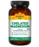 Country Life Chelated Magnesium 250 mg - 180 Tablets | Support Muscle & Nerve Health - Buy Online on GoSupps.com