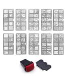 PULABO Nail Art Stamping Kit 1 Stamping Plate +1 Stamper + 1 Scraper Manicure Stamping Kit Work for Nail Art Design and Decoration Template Random Adorable Quality and Practicaldurable - Buy Online on GoSupps.com