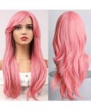 Colorful Panda Long Curly Full Hair Wig - 28inch Pink - Anime Cosplay Halloween Costume Party Synthetic Wig for Women - Buy Online on GoSupps.com