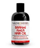 Vadik Herbs Brahmi-Amla Hair Oil (4oz) - Promotes Hair Growth and Conditioning | Natural Herbal Solution for Hair Loss, Thinning, Balding | Beard Oil - 4 Fl Oz - Buy Online on GoSupps.com
