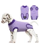 Breathable Dog Body After Castration - Hjumarayan Post-Op Recovery Suit for Male & Female Dogs | Comfortable & Stylish Purple Striped Design - Buy Online on GoSupps.com