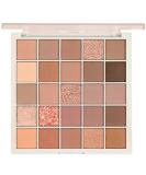 Nude Pink Brown Eyeshadow Palette - 25 Colors, Matte & Shimmer, Highly Pigmented, Hypoallergenic Eye Makeup - Oatmeal Milk Tea - Buy Online on GoSupps.com