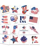 20 Sheets American Flag Temporary Tattoos - Patriotic Fourth of July Face Stickers - Buy Online on GoSupps.com