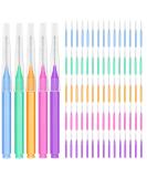 EasyHonor Braces Brush for Cleaner Interdental Brush Toothpick Dental Tooth Flossing Head Oral Dental Hygiene Flosser Toothpick Cleaners Tooth Cleaning Tool (5Colors,75pcs) Interdental brush 75pcs bright color - Buy Online on GoSupps.com