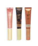 Revolution Pro Cream Face Wand Trio: Contour, Blush & Highlighter Set - Vegan & Cruelty-Free - Light Shades - Buy Online on GoSupps.com