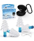 Buy Soft Silicone Ear Plugs for Airplane Pressure Relief - 2 Pairs 26dB Reusable Travel Essentials Ear Protection for Flying - Buy Online on GoSupps.com