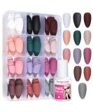 Press on Nails FANDAMEI 12 Packs 288PCS Matte Acrylic Medium Almond Short Stiletto Fake Nails Full Cover with 10g Nail Glue 12 Solid Color False Nails for Nail Art DIY A-Matte Medium Almond - Buy Online on GoSupps.com