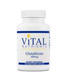 Vital Nutrients Glutathione (Reduced) 400mg - Liver Antioxidant & Detox Support - 100 Vegetarian Capsules - Buy Online on GoSupps.com