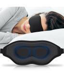 Weighted Sleep Eye Mask - 3D Contoured Full Blackout Blindfold for Men & Women | Adjustable Pressure Relief Light Blocking Night Shade for Travel & Yoga - Buy Online on GoSupps.com