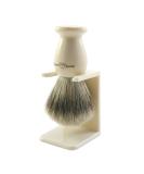 Edwin Jagger Best Badger Shaving Brush with Drip Stand - Imitation Ivory Large | Premium Quality & International Shipping - Buy Online on GoSupps.com