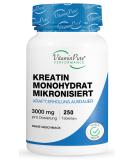 Vitaminpure Creatine Monohydrate 3000mg - 250 Pure Creatine Capsules for Strength Endurance & Relaxation - Pre Workout Supplement - Buy Online on GoSupps.com