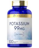 Potassium 99mg with Iodine | 500 Vegetarian Tablets | Non-GMO & Gluten Free by Carlyle - Buy Online on GoSupps.com