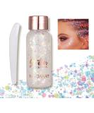 Body Glitter Gel Face Glitter Mermaid Chunky Glitter Hair Glitter Body Festival Glitter Eyeshadow Sequins Glitter for Face Body Eye Hair Nails Makeup Long Lasting Sparkling(White) 101#White - Buy Online on GoSupps.com
