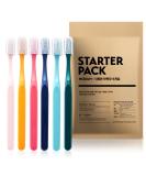 Extra Soft Manual Toothbrushes for Sensitive Teeth - Pack of 6 Ultra Soft Brushes for Adults & Elders | Eco-Friendly Paper Packaging - Buy Online on GoSupps.com