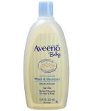 Aveeno Baby Wash and Shampoo 18 Fl. Oz - Pack of 2 | Gentle Cleansing for Baby's Skin and Hair - Buy Online on GoSupps.com