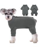 Kuoser XS Gray Dog Medical Body - Post-Op Recovery Pajamas | Anti-Licking Wound Protection & Cone Alternative - Buy Online on GoSupps.com