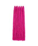 GUOHUI Micro Faux Locs Crochet Hair 36 Inch 5 Packs Dark Pink - DIY Braids Straight Styles (Pack of 5) - Buy Online on GoSupps.com
