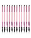 12 Pieces Dual-Ended Brow Brush Set - Eyebrow & Spoolie Brushes for Precision Shaping & Filling | International Shipping Available - Buy Online on GoSupps.com