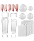 EBANKU 2PCS Clear Nail Stamper Set with Scrapers - Double Sided Silicone Jelly Stampers for Manicure - Buy Online on GoSupps.com