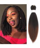 14 Inch Pre Stretched Braiding Hair 8 Packs Yaki Texture Professional Crochet Hair - Itch Free, Hot Water Setting, Short Synthetic - 1B/30 Color - Buy Online on GoSupps.com