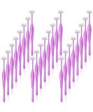 ANCIRS 24 Pack Eyebrow Trimmer Razors for Women - Stainless Steel T Shape Shaver Tool for Eye Brow - Facial Makeup Kit in Purple and Pink - Buy Online on GoSupps.com