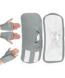 Buy 2 Reusable Castor Oil Packs for Hands - Adjustable Gray Hand Wraps for Pain Relief - Buy Online on GoSupps.com