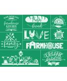 DGAGA Farmhouse Kitchen Silk Screen Stencils Farmhouse Self Adhesive Silk Screen Printing Stencil for Chalk Paste Reusable Silk Screen Transfers Mesh Stencils for Wood Fabric Home Decor Art Crafts farmhouse kitchen stenc... - Buy Online on GoSupps.com
