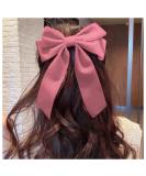Yheakne Velvet Hair Bow with Long Satin Tail - Pink Hair Accessory for Women and Girls - Buy Online on GoSupps.com