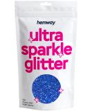 Hemway Ultra-Shine Sapphire Blue Holographic Chunky Glitter 100g | 1/40 Size 0.6mm for Arts & Crafts - Buy Online - Buy Online on GoSupps.com