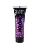 Neon UV Purple Glitter Gel - 12ml | Face & Body Chunky Glitter | Waterproof Formula - Buy Online on GoSupps.com