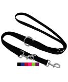Dey Premium 3-Way Adjustable Dog Leash | Nylon 2m | For Small Medium & Large Dogs | Multiple Colors Available | Durable Black Leash - Doubleein Dog Cat Puppy Leash - Buy Online on GoSupps.com