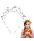 Rhinestone Star Headband | Glitter Crystal Bridal Hair Hoop for Women & Girls - Silver - Buy Online on GoSupps.com