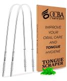 OCBA Tongue Scraper for Oral Health Natural Silver Tongue Cleaner Rustproof Use After Toothbrush for Fresh Breath Stainless Steel (1 Pack) (2 Pack) - Buy Online on GoSupps.com