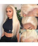 Alididi 613 Blonde 18 Inch HD Lace Frontal Wig | 150% Density Straight Human Hair Wig with Baby Hair | Pre Plucked Lace Front Wig for Women - Buy Online on GoSupps.com