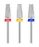 Nail Carbide 5 in 1 Bit - Tapered Shaping Multi-function Nail Drill Bit - 3/32 Inch for Acrylic Gel Nail Removal - Left to Right Handed - Silver - Buy Online on GoSupps.com