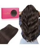Buy 40cm Real Hair Extensions | 80g Dark Brown Remy Weft Sew-In Tresses for a Natural Look - Buy Online on GoSupps.com