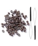 300 Pieces 5mm Silicone Feed Members for Hair Extensions | Glue Real Hair Extensions + 2 Hair Extension Hub Nozzles (Brown) - International Shipping Available - Buy Online on GoSupps.com
