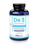 PRN DE3 Omega Benefits - Support for Eye Dryness - 2240mg EPA & DHA Triglyceride Form | 90 Count - 1 Month Supply - Buy Online on GoSupps.com